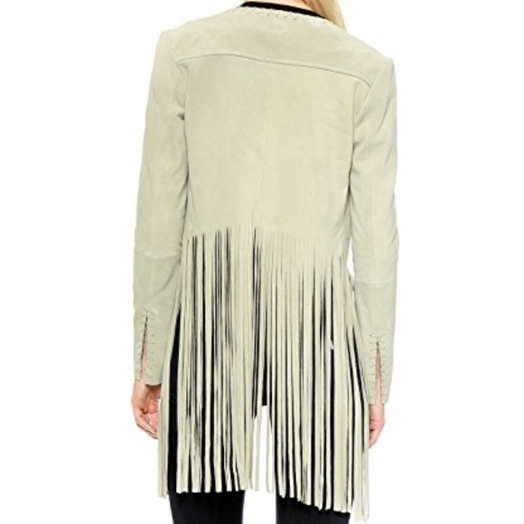 NWT ThePerfext Suede Christy Fringe Jacket - Picture 4 of 7